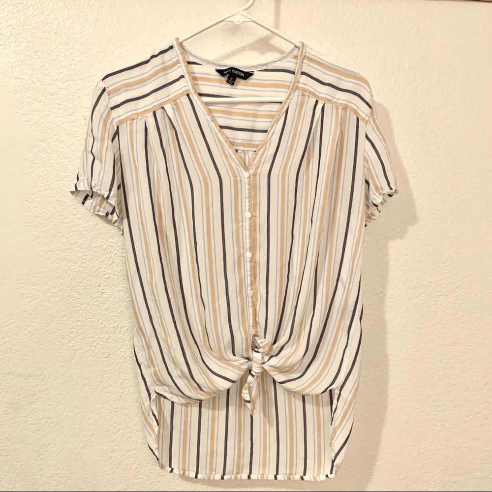 Tie front blouse